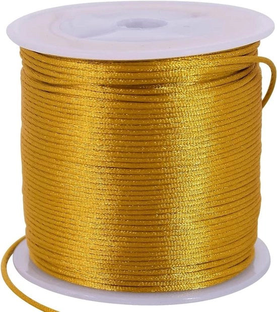 Cordone in nylon giallo 15 mm x 45 m per gioielleria e attività di fai da te