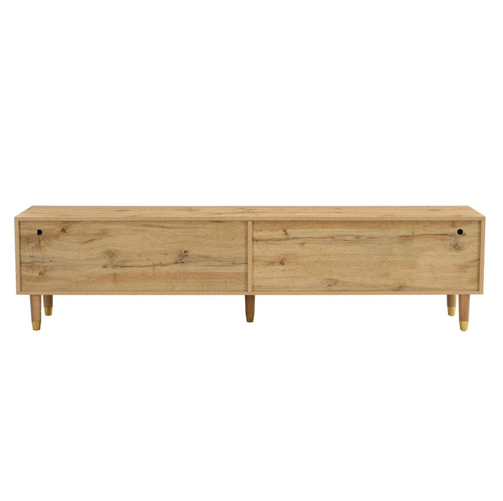Mobile TV 178x35x45 cm; 4 cassetti con gestione cavi; MDF; colore naturale