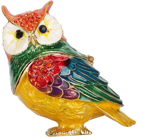 Scatola per gioielli in forma di uccello - Supporto per gioielli - Ornamento - Decorazione - 6x7 cm - Cassetto per gioielli
