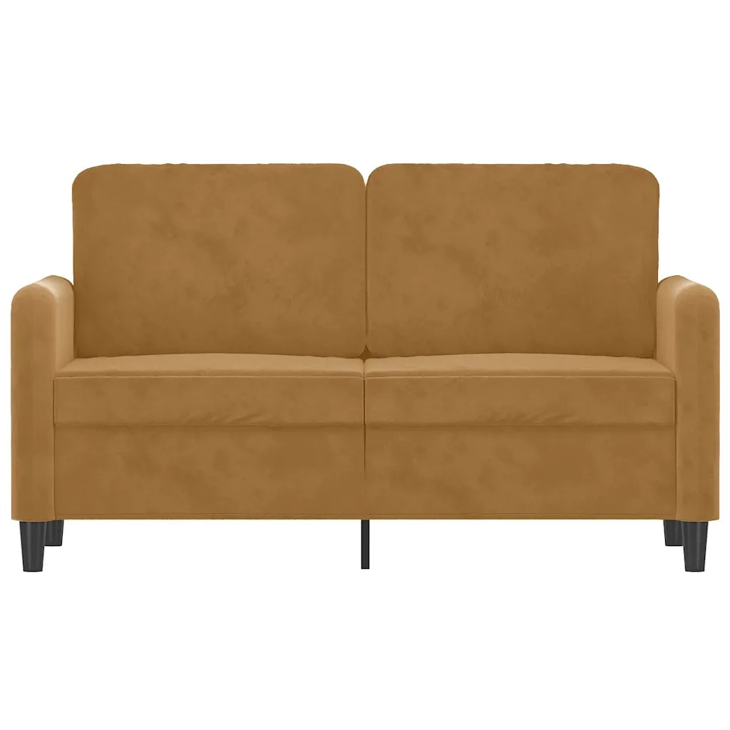 Divano | Divano da soggiorno | Sofa a 2 Posti marrone 120 cm in Velluto