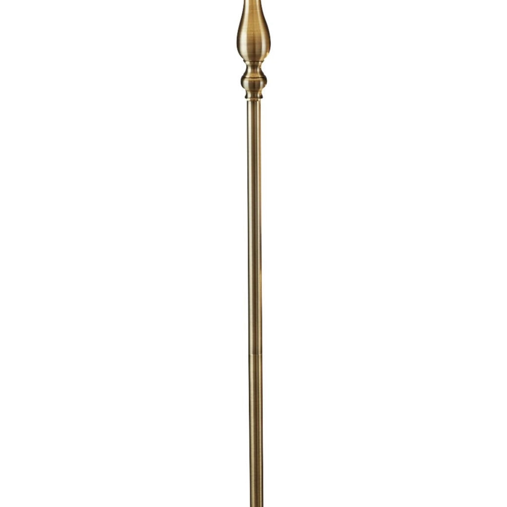 Piantana Contemporaneo Fiammingo Acciaio Ottone Tessuto 1 Luce E27