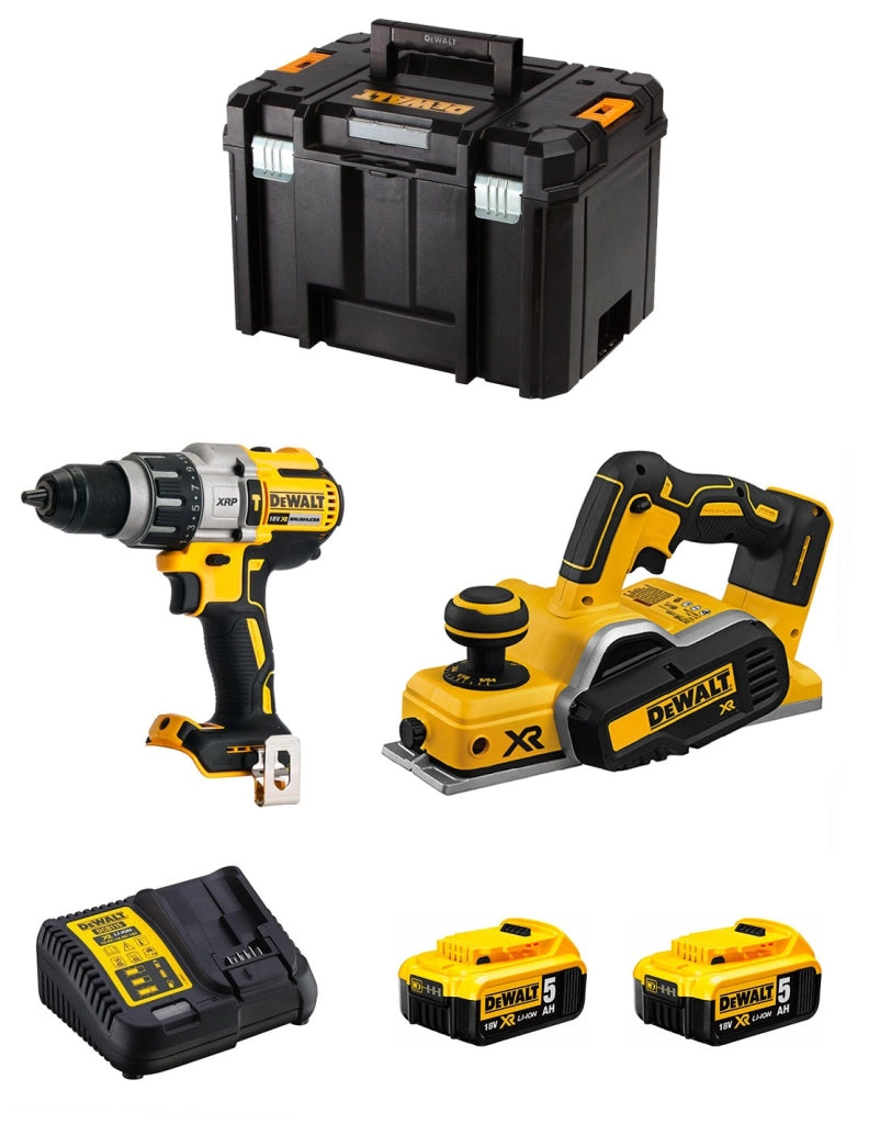 DeWALT Kit DWK220 (DCD996 + DCP580 + 2 x 5,0 Ah + DCB115 + TSTAK VI)