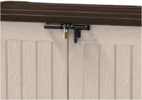 Porta Attrezzi da Giardino Store-It-Out Arc, 1200L, Effetto Legno, Beige, 145,5x82x125H cm