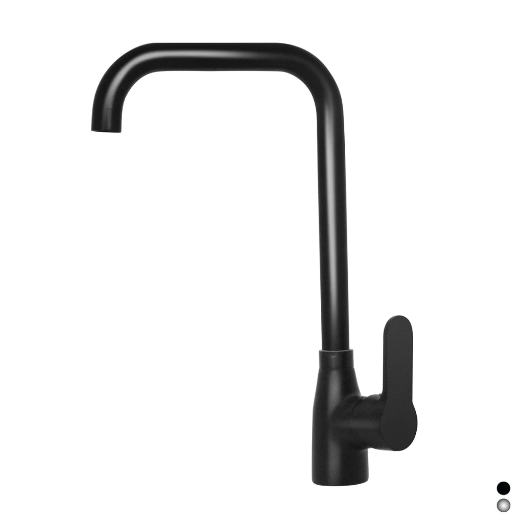 Miscelatore monocomando lavello DH Nero opaco canna quadra