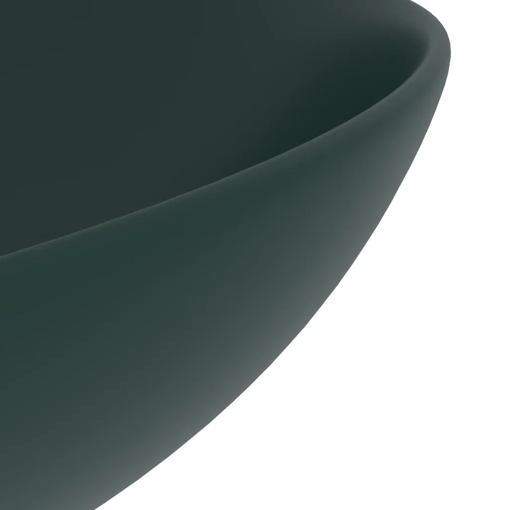 Lavandino da Bagno in Ceramica Verde Scuro Rotondo cod mxl 40807