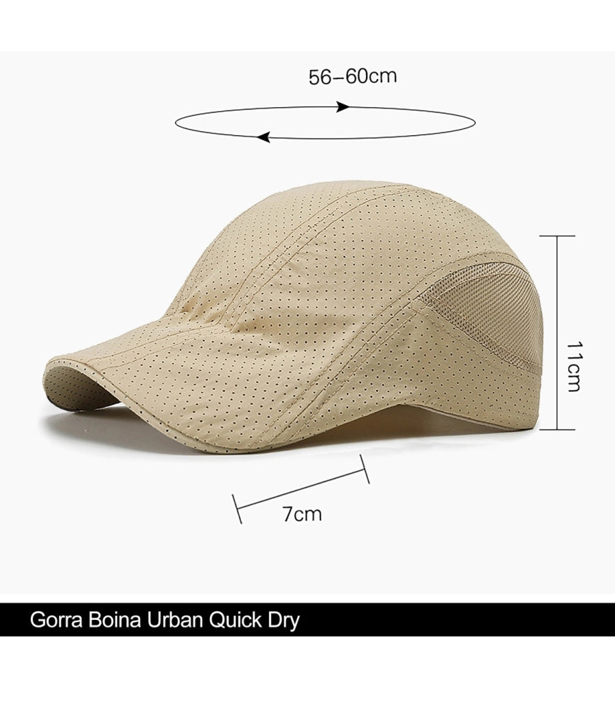 BERRETTO - URBAN QUICK DRY | Asciugatura Rapida Uomo e Donna | Visiera Rinforzata | Forata, Ventilata, Ultra Leggera
