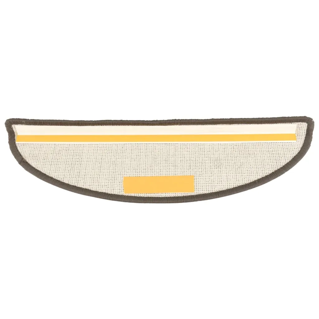 Tappetini per scale 15 pz 56x17x3 cm Grigio Semicircolari 149846