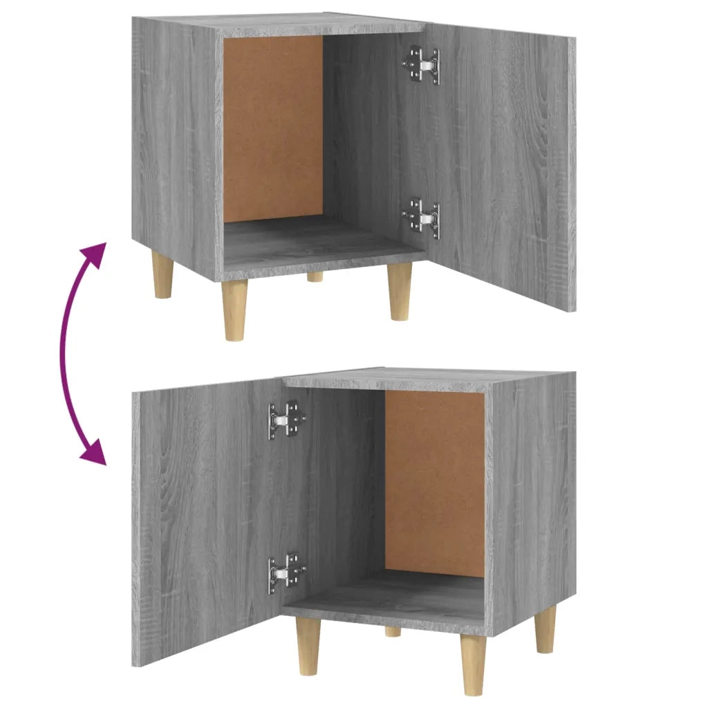 Comodino Grigio Sonoma in Legno Multistrato cod mxl 30788
