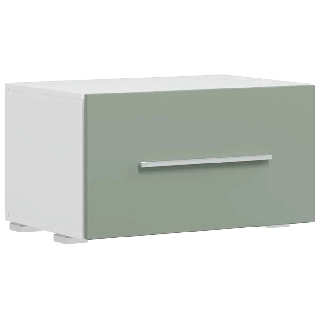 Set di 5 mobili TV moderni con illuminazione a LED e vani portaoggetti 120 x 39,5 x 34 cm realizzati in legno composito verde oliva 02_0055747