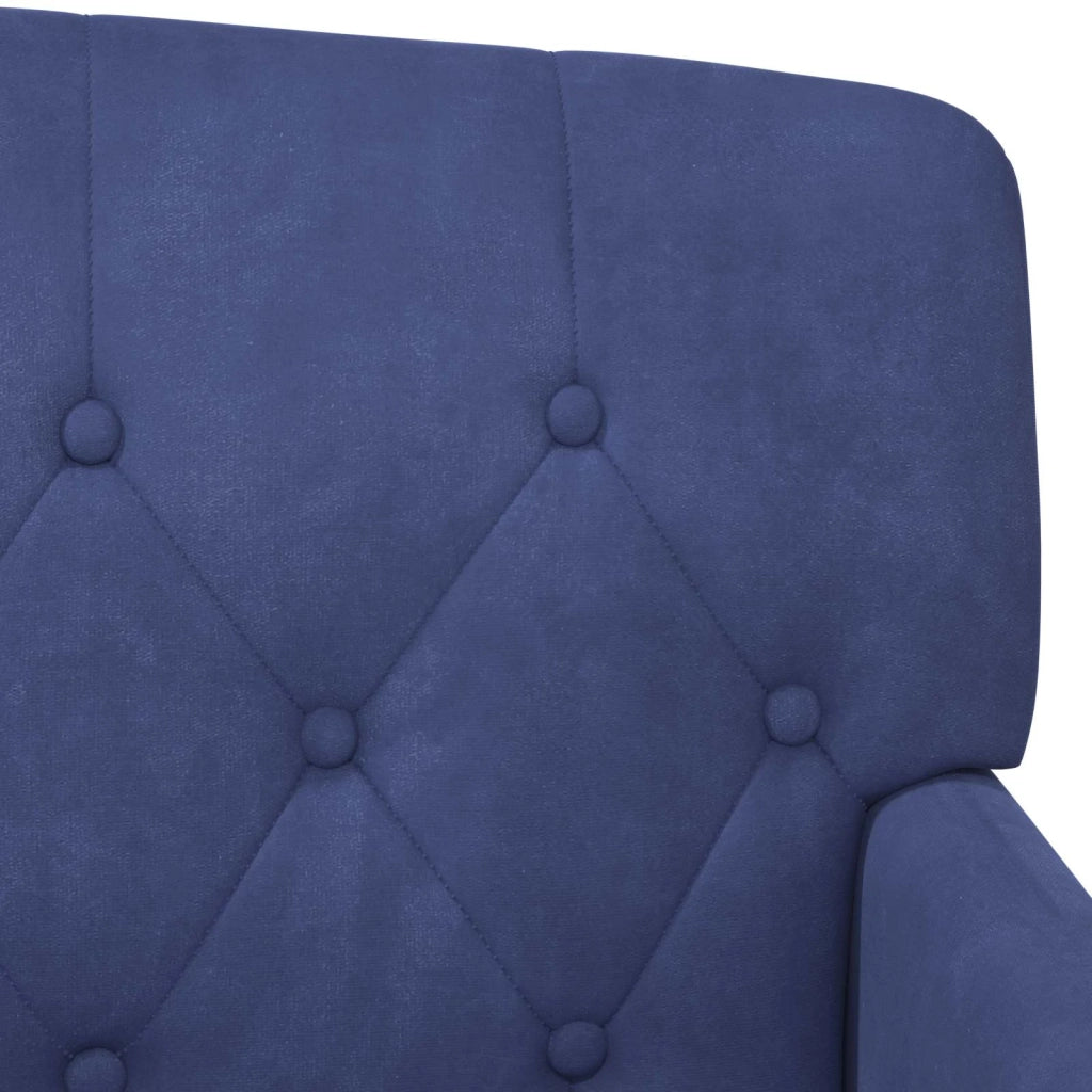 Loveseat con bottoni imbottiti Blu Polizia 111 x 65 x 79 cm 42041855
