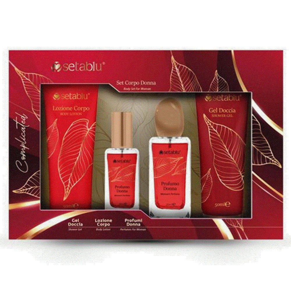 Trade Shop - Set Cofanetto Idea Regalo Da 4 Pezzi Con Gel Doccia Lozione Corpo 2 Profumi Da Donna -