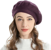 Cappello femminile reversibile in cashmere con disegno elegante