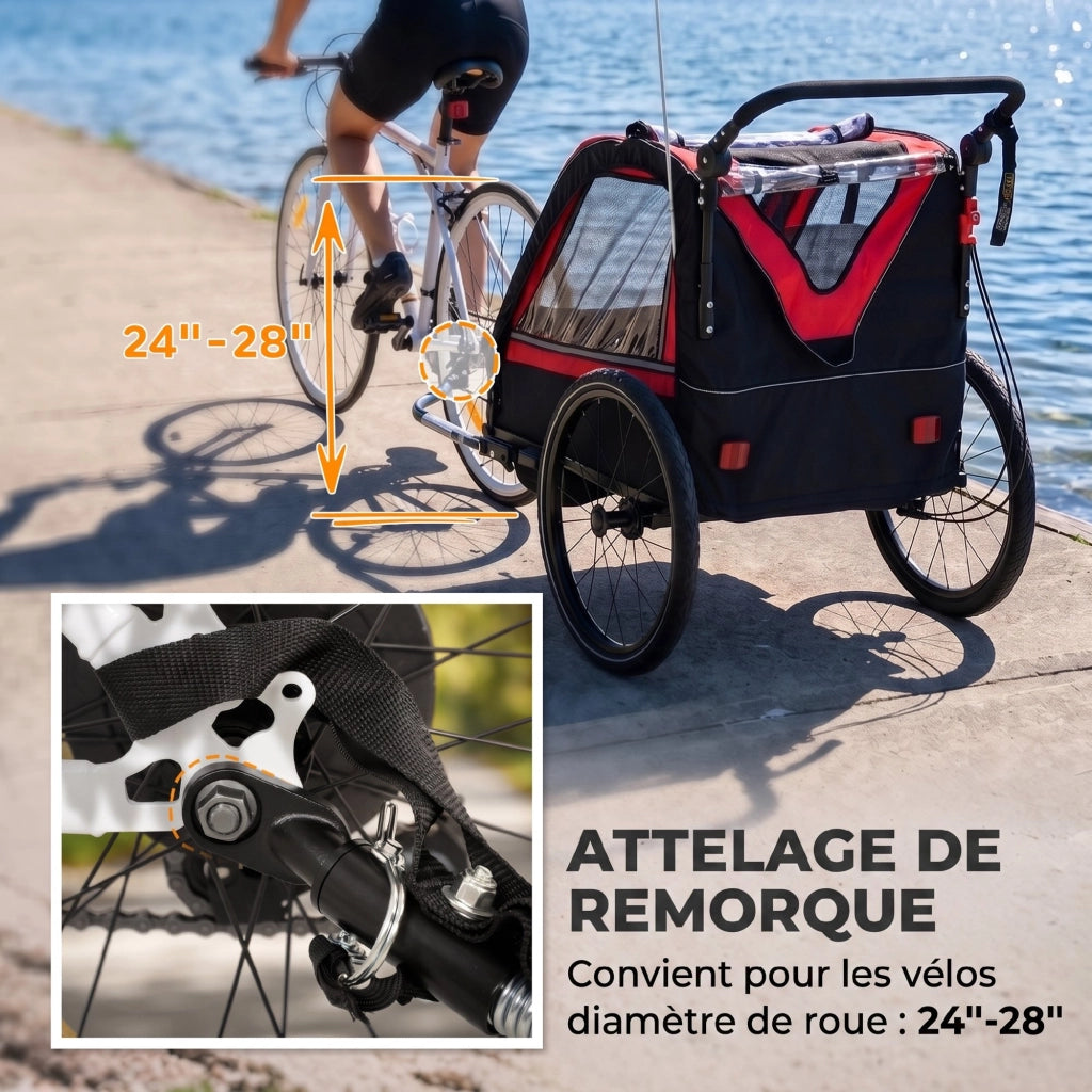 Carrello bicicletta bambini 2 in 1 ¨C Minimal ¨C rosso