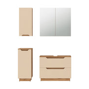 Vicco Set di mobili da bagno Rovere/cashmere a righe 4 parti