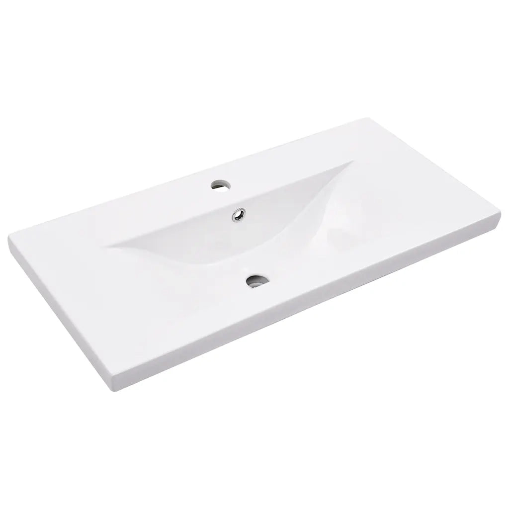 Telaio per Lavabo da Bagno con Lavabo Integrato Bianco in Ferro 3101375