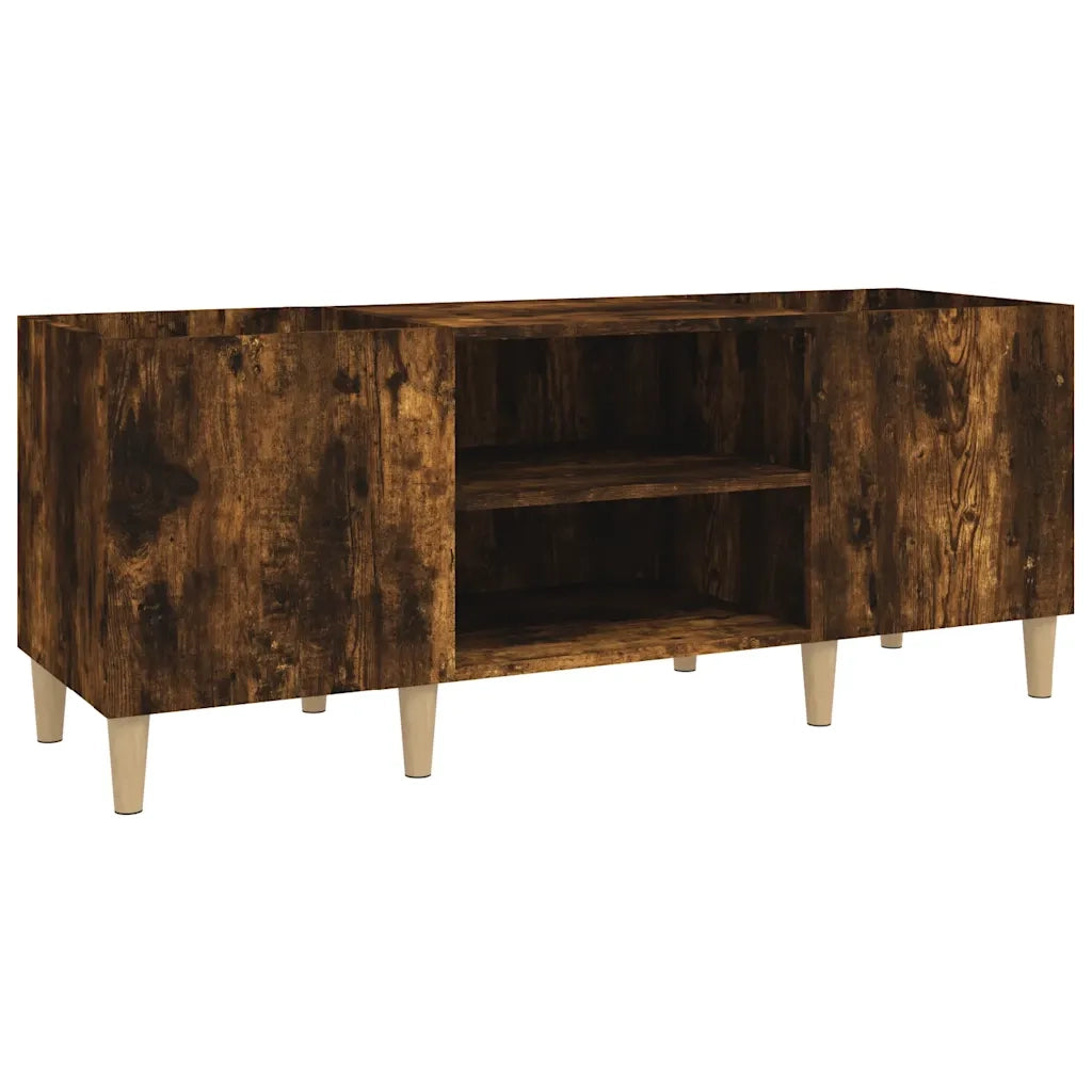 vidaXL Mobile Porta Dischi Rovere Fumo 121x38x48 cm Legno Multistrato