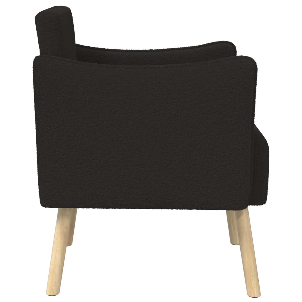 Sedia d'accento Nero Bouclé 42044827