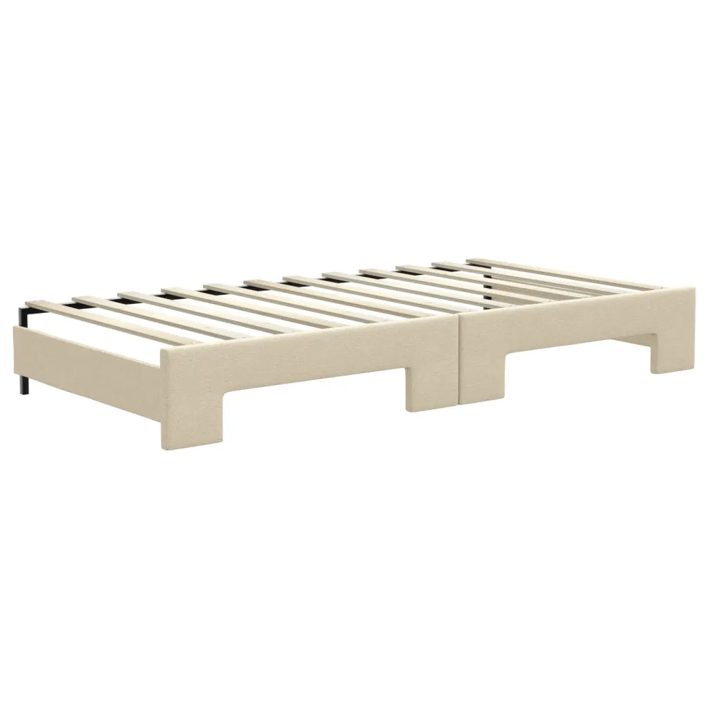 Divano Letto con Letto Estraibile-Sofa Letto-Daybed Crema 100x200 cm in Tessuto 720041