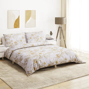 Set Copripiumino Bianco e Marrone 200x200 cm in Cotonecod mxl 87766