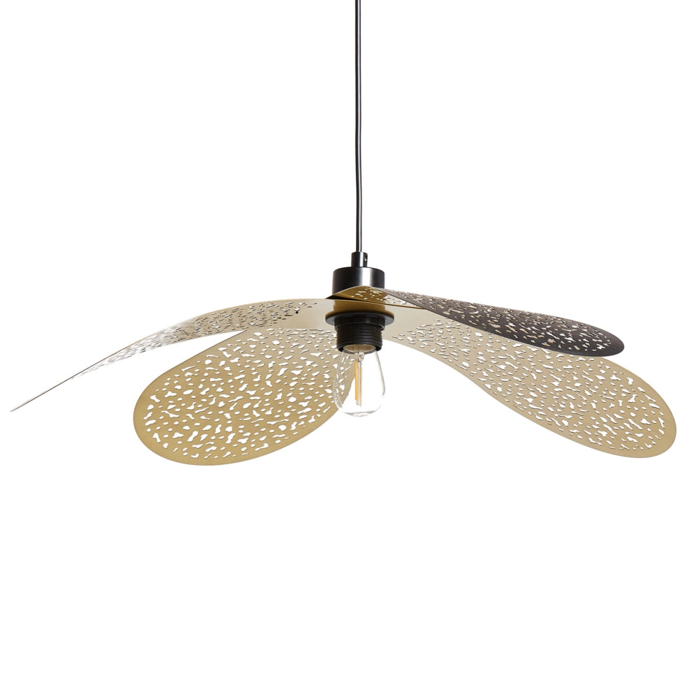 Lampada a sospensione con paralume metallico in ferro nero per l'illuminazione a sospensione