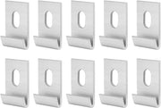 Set di Clip di Base 10 pezzi - Impianto di Allocazione in Alluminio - Resistente alla Corrosione - Dimensioni Compresse 3,3 x 2,1 cm - Installazione Facile - Adatto per Involucro di Clima - Clip per Involucro di Clima