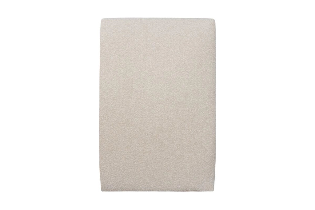 Letto 90x190 cm con testata imbottita - tessuto bouclé