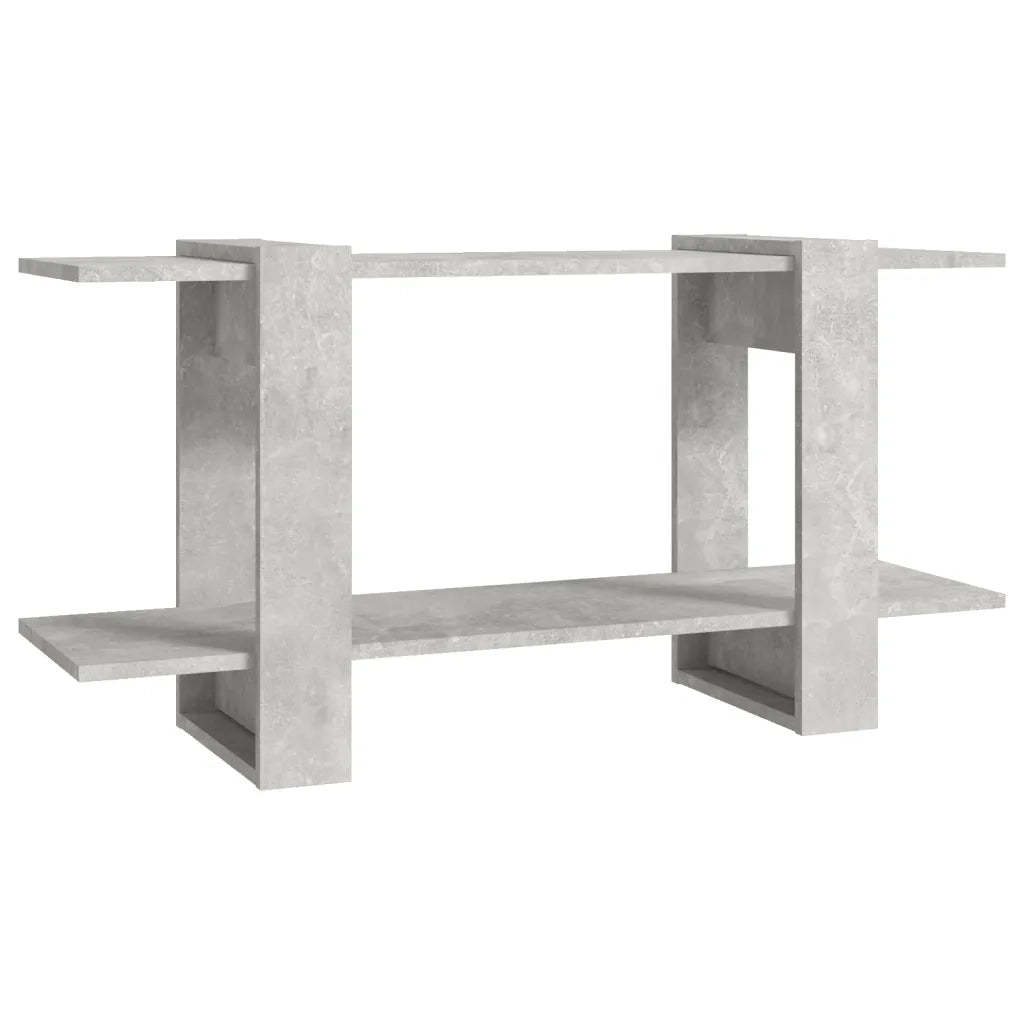 Libreria-Scaffale per Libri-Mobile di Stoccaggio Grigio Cemento 100x30x51 cm in Legno Multistrato