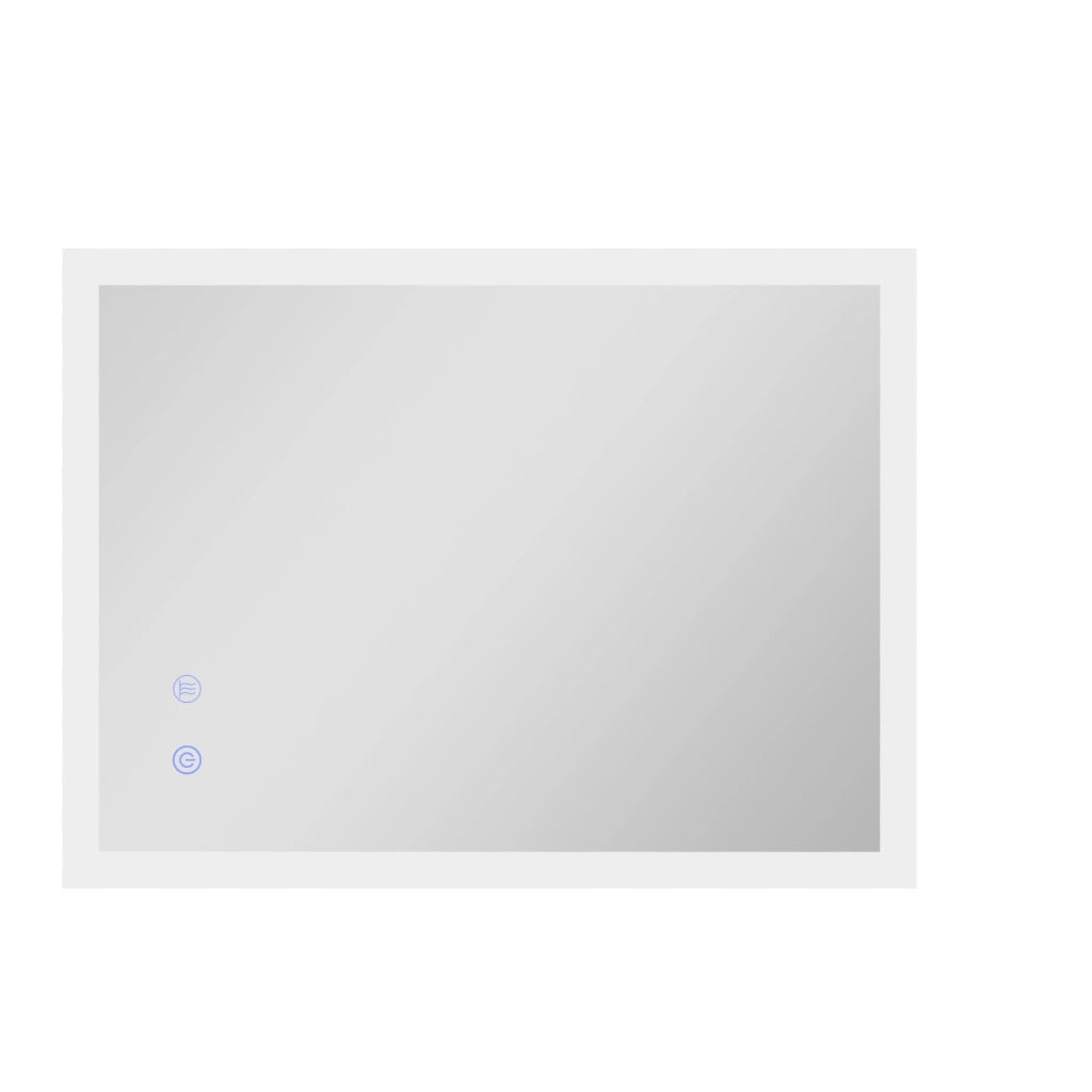 Specchio da Bagno LED a Parete 80x60 cm ¨C zephmum ¨C Bianco Trasparente Luminosit¨¤ Regolabile