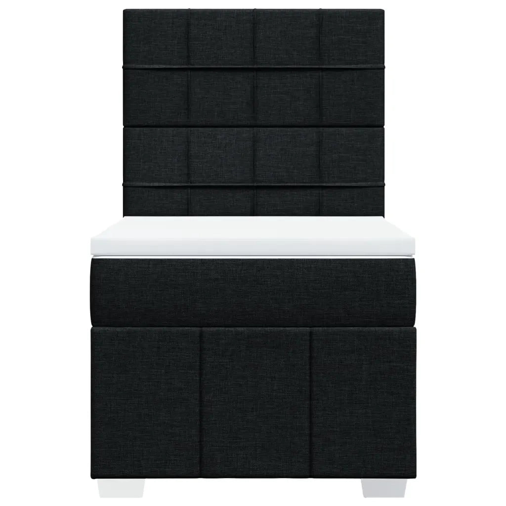 Giroletto a Molle con Materasso Nero 80x200 cm inTessuto