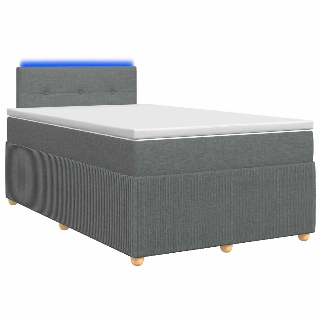 Letto box spring con materasso Grigio Scuro 120 x 190 cm 3452884