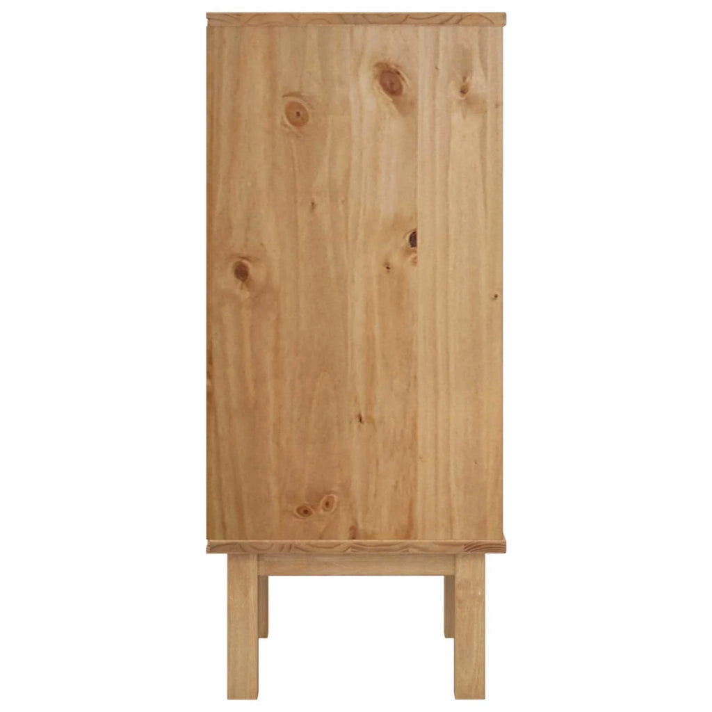 Cassettiera OTTA Nero 45 x 39 x 90 cm Legno Massello di Pino