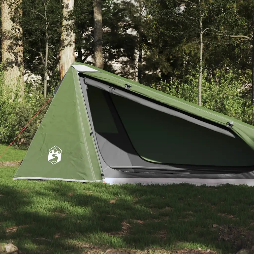 Tenda da Campeggio a Tunnel per 1 Persona Verde Impermeabile 94608