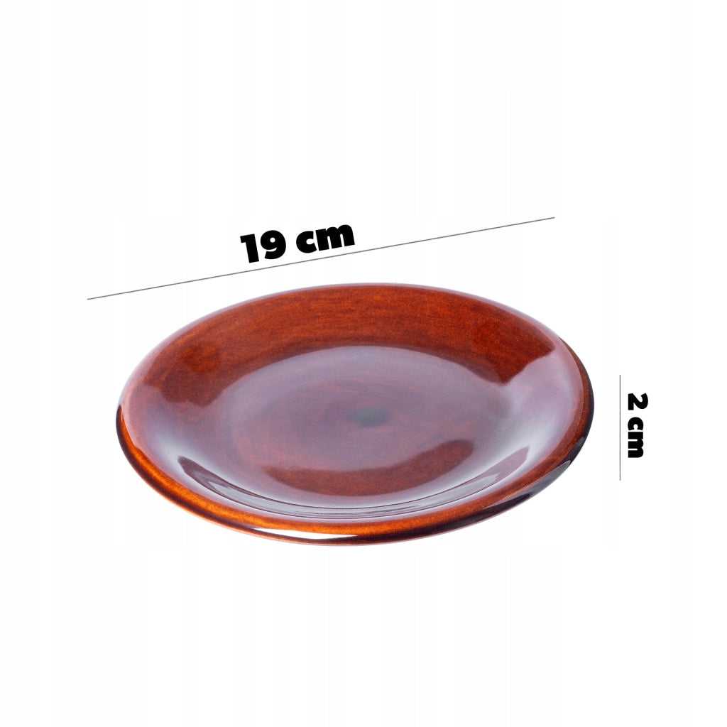 Piatto da dessert KADAX, 19 cm, in gres ceramico, marrone.