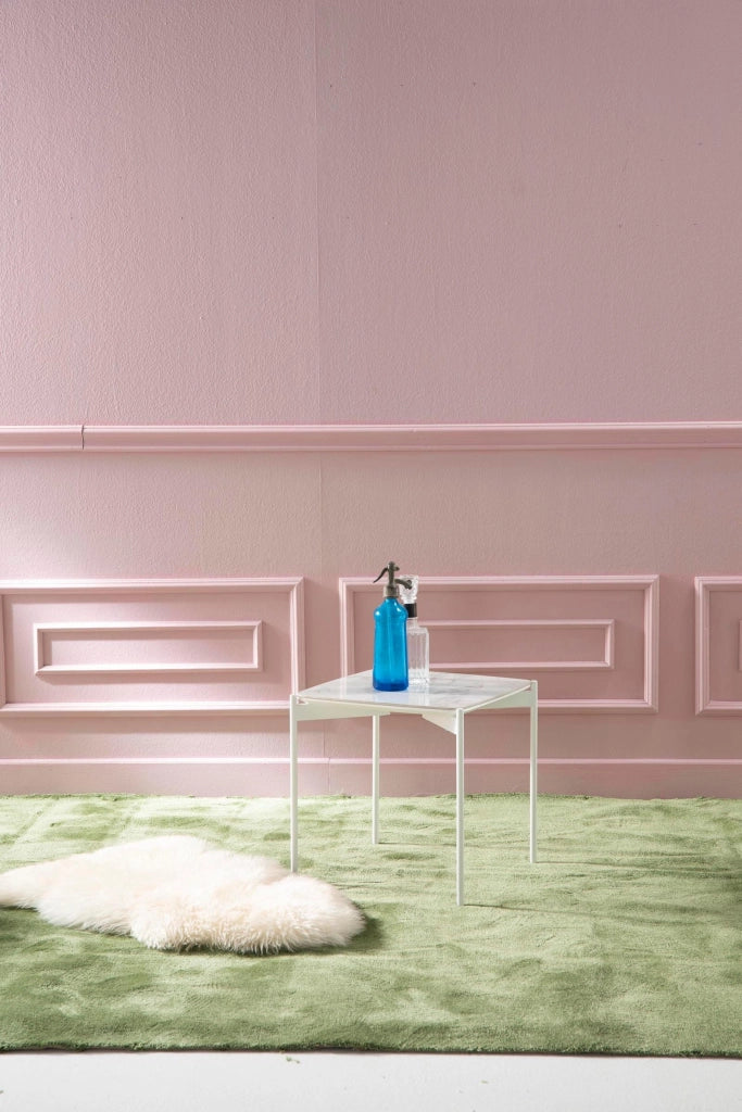 Ivy - Tavolino (45 x 45 x 45h) in Ceramica Bianca