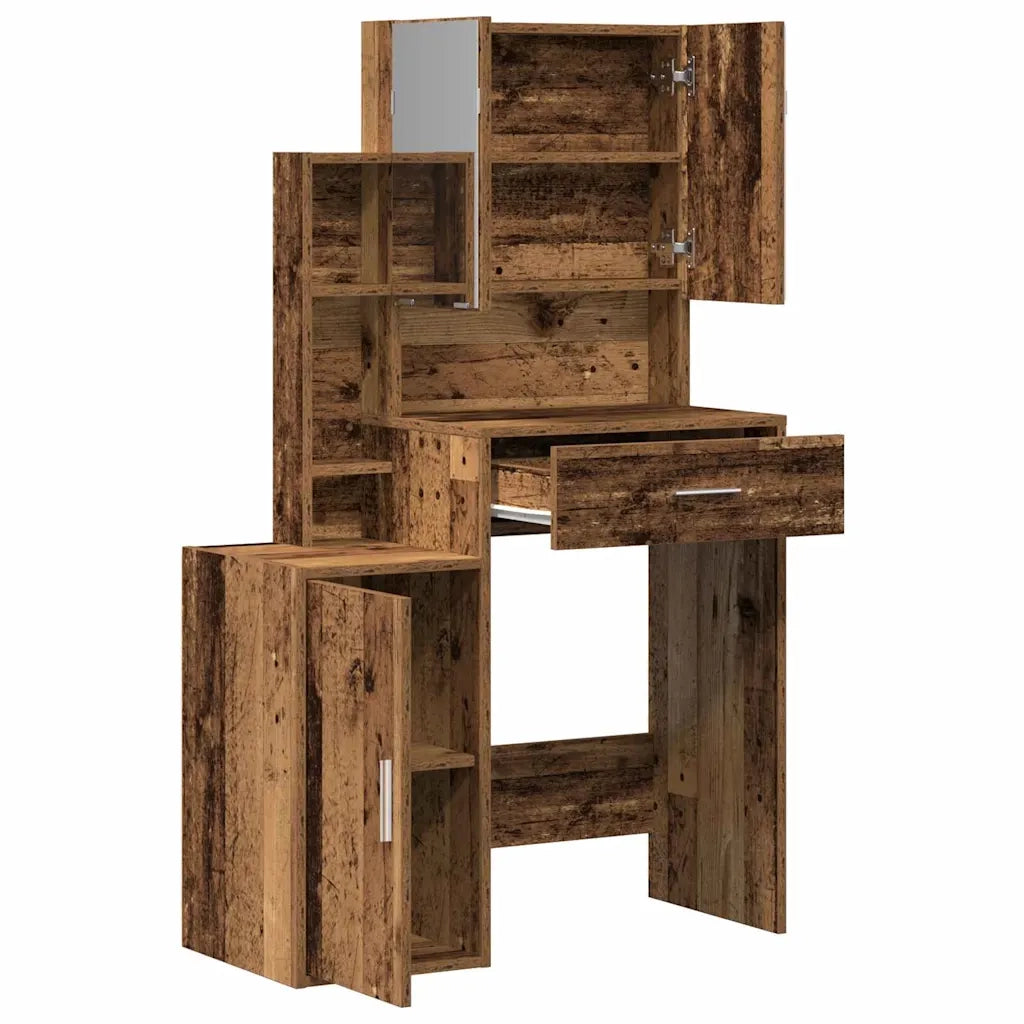 Tavolo da Trucco con cassetto Legno vecchio 80 x 35 x 132 cm 868880