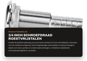 Set di viti 3/4" - Kit di riparazione viti - Mole per viti - Set di foratura viti - Acciaio inossidabile - Resistente alla corrosione - Fitting marino