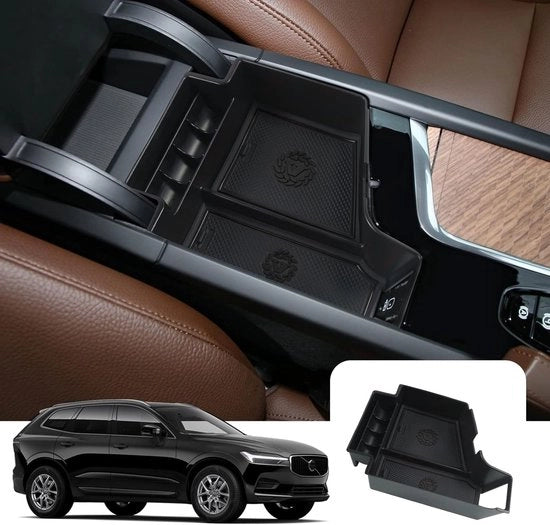 Supporto per braccio per Volvo XC60, XC90, V60, S60, V90, S90 (2017-2023) - Organizzatore per interno, accessori per console e soluzioni spaziali (Nero)