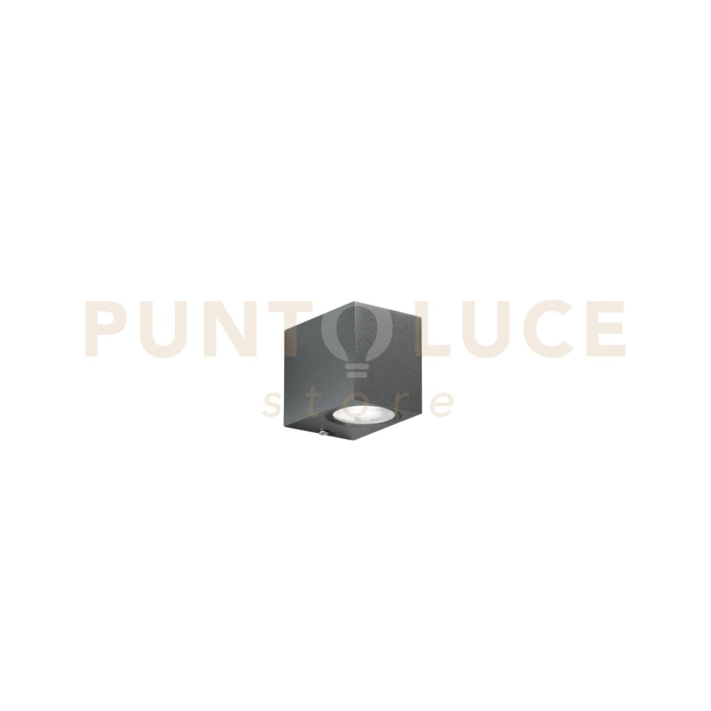 APPLIQUE QUBO ANTRACITE 1 LUCE ATTACCO GU10 IP54 6,7X9,3X8CM