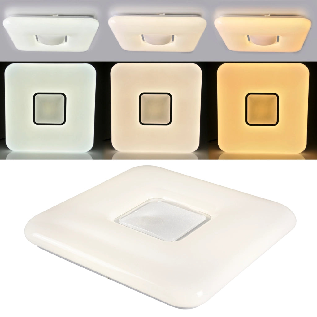 Plafoniera LED Polux Lyra 44x44 72W dimmer telecomando