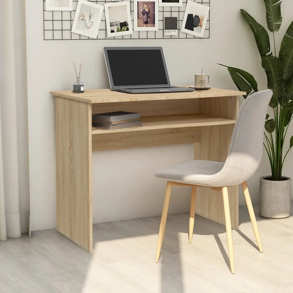 Scrivania | Tavolo da Ufficio Rovere Sonoma 90x50x74 cm in Legno Multistrato