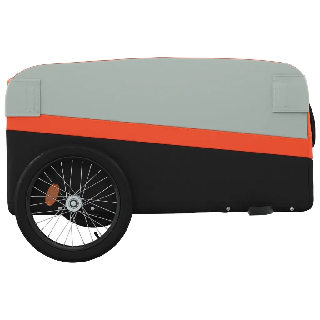 Rimorchio da Bici Nero e Arancione 45 kg in Ferro CFW9833805