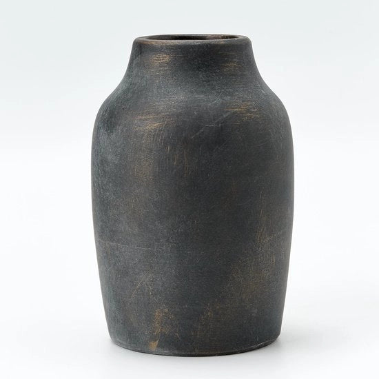 Vaso Rustico per Fiori, Ceramica 7,25" Vaso Boho per Decorazione Interna, Vaso Terracotta per Salotto, Tavolo, Placca, Decorazione Camino, Stile Rurale, Bronzo