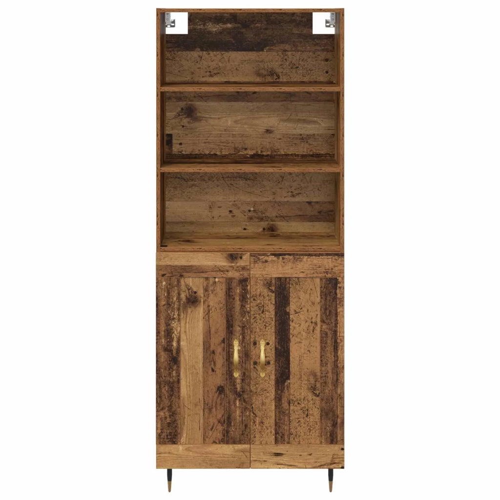 Credenza-Buffet-Armadio da cucina Legno vecchio 69,5 x 34 x 180 cm Legno multistrato 500325