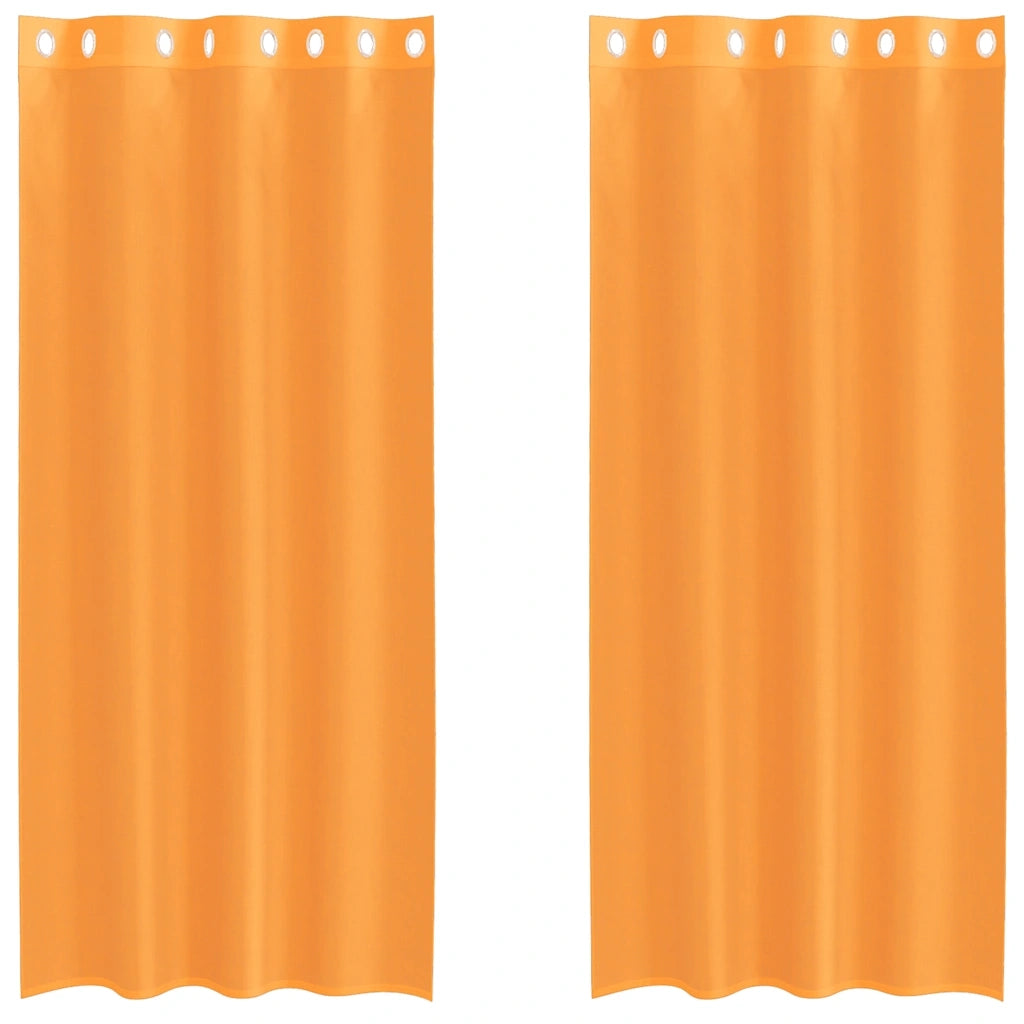 Tende in Voile con Occhielli 2 pz Arancio 140x245 cm 4102092