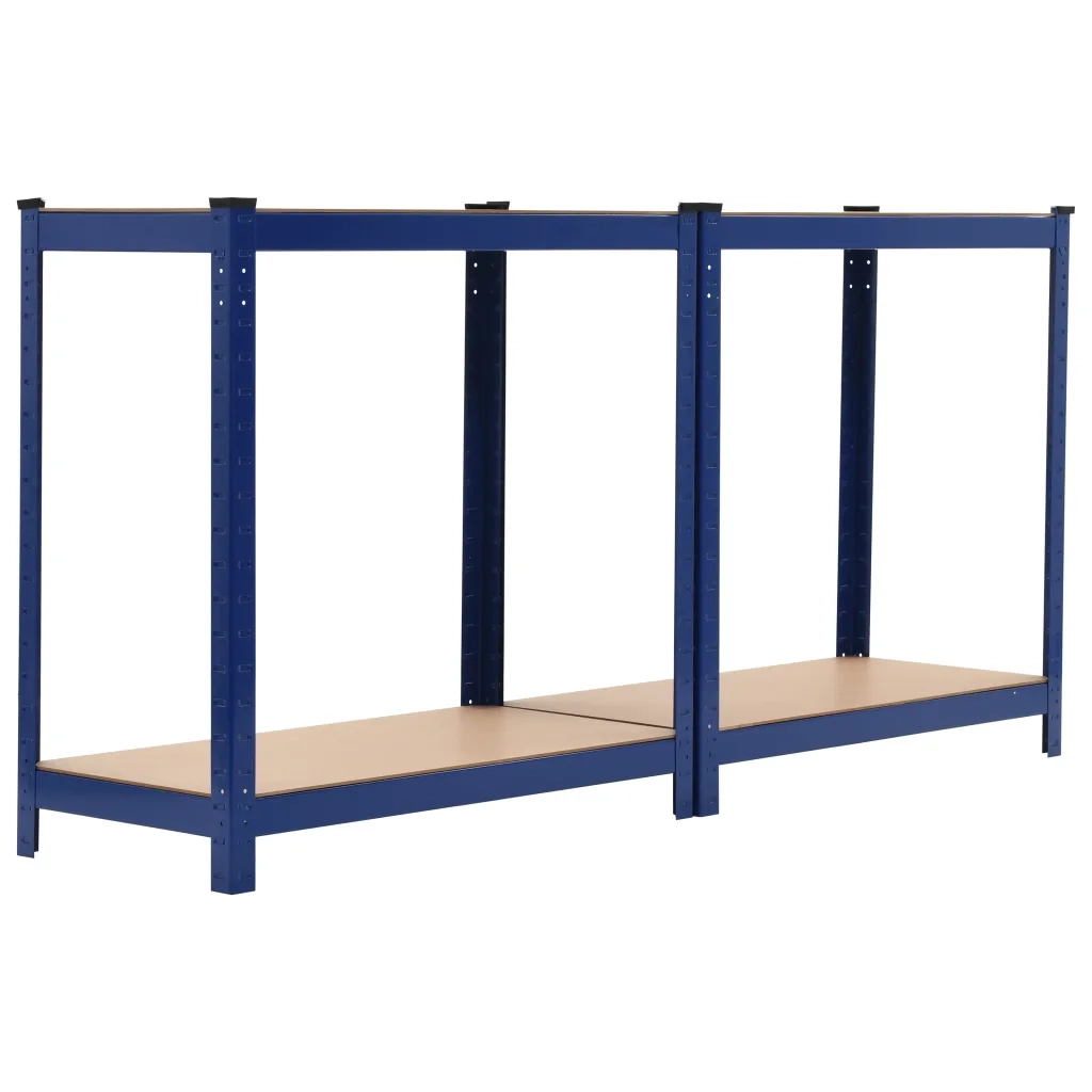 Mensola 4 Strati Blu in Acciaio e Legno Multistrato cod mxl 42927