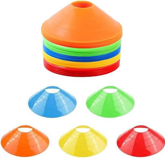 Coni di segnalazione - set da 5 colori per allenamento di coordinazione di calcio, hockey, pattinaggio e pallamano
