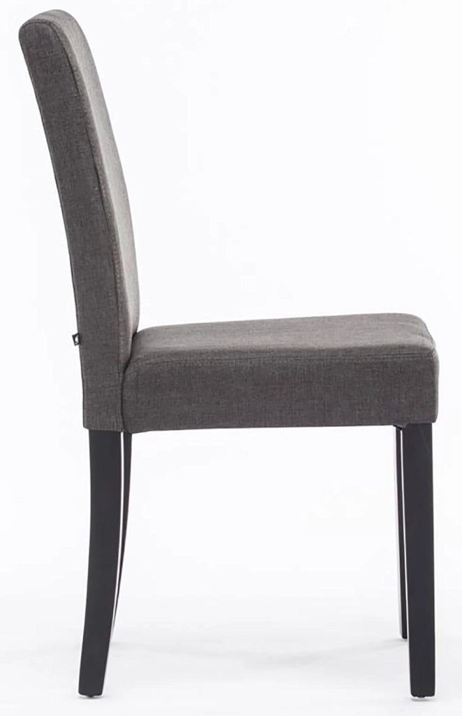Sedia da pranzo Ina in tessuto grigio scuro,nero