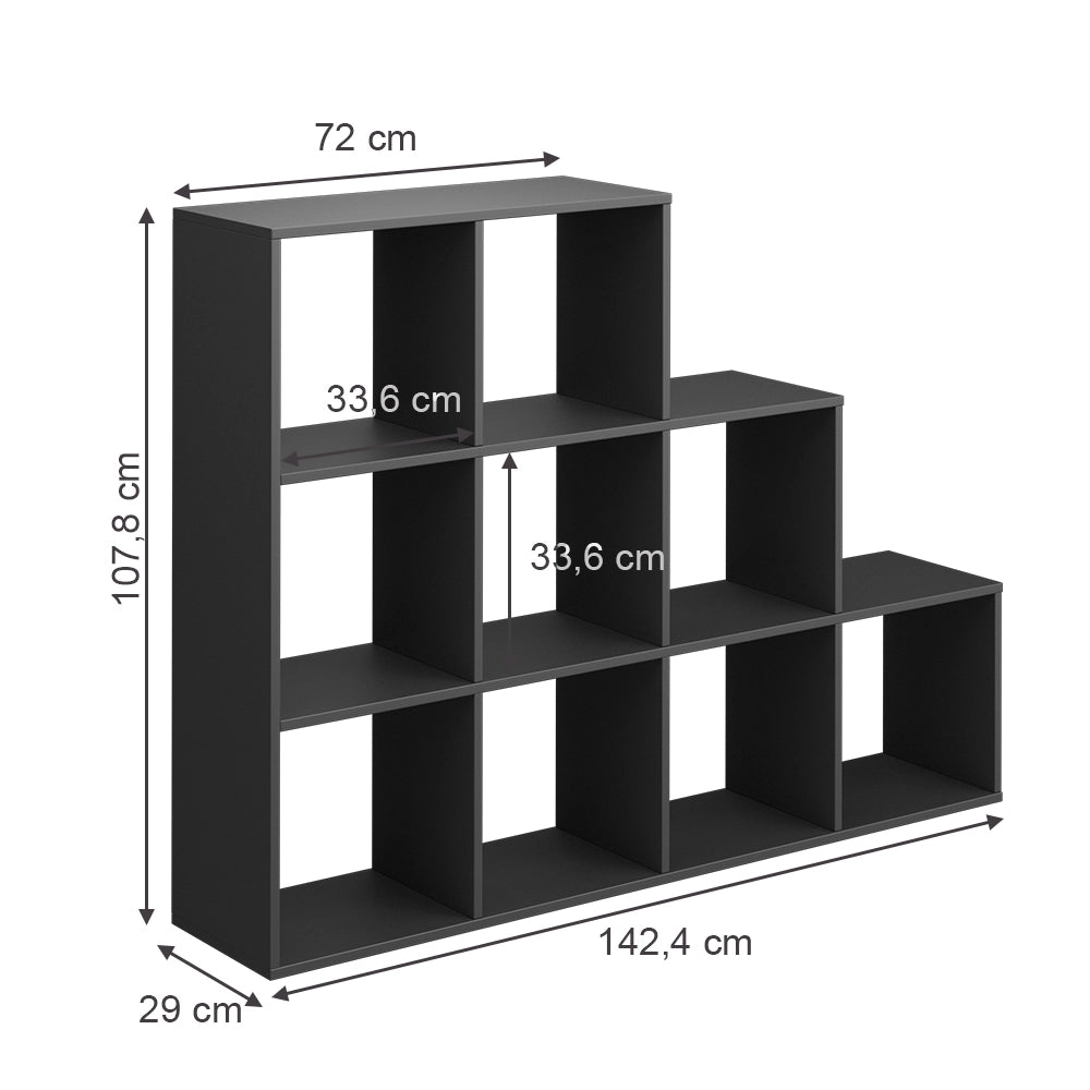 Vicco Scaffale per scale Antracite 142.4 x 107.8 cm