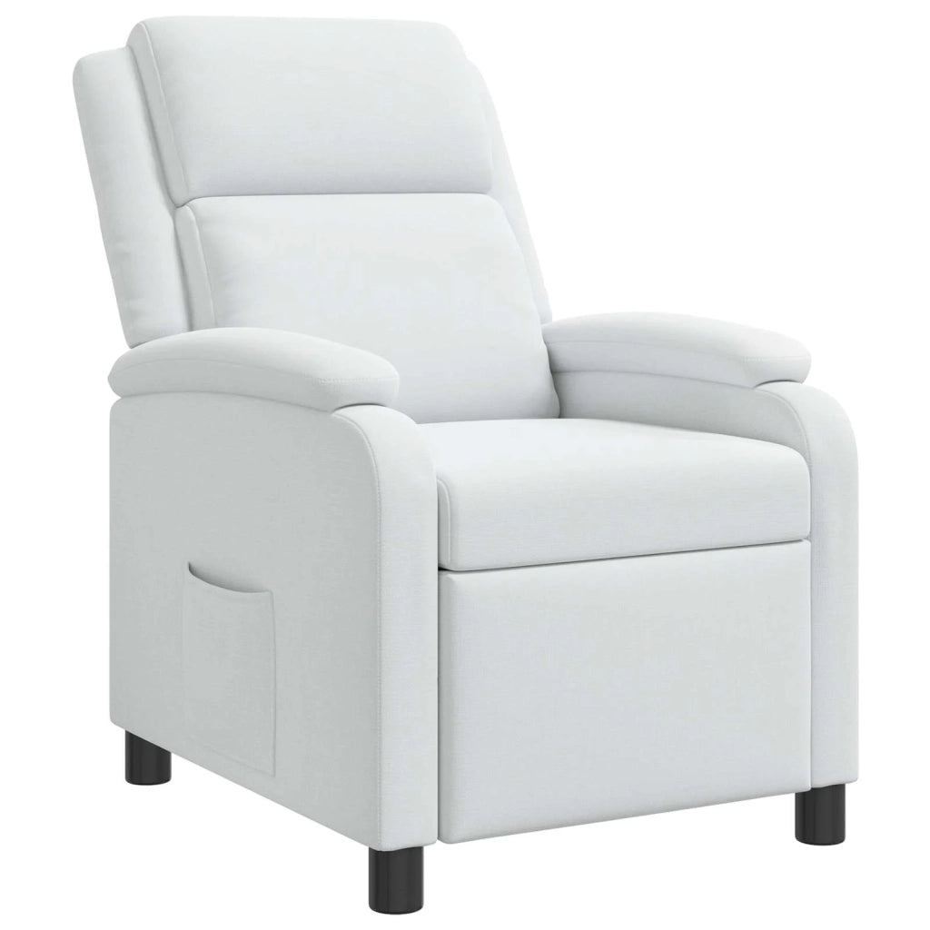 Divano Sedia-Poltrona reclinabile Bianco Tessuto 495385