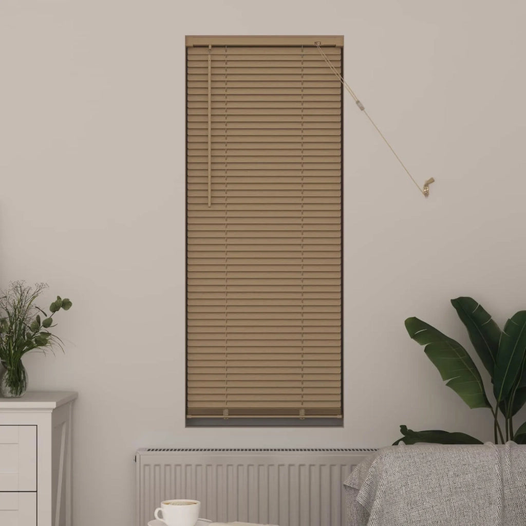 Tenda Veneziana Marrone Chiaro con Motivo 150 x 50 cm PVC 42003759